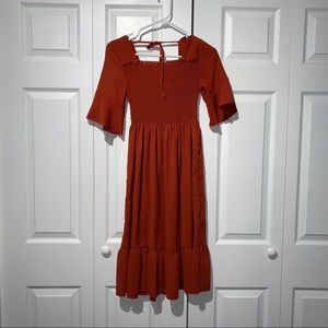 Midi Tiered Tie Dress